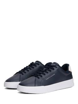 Tommy Hilfiger Logo Court Trainers - view 2, Desert Sky