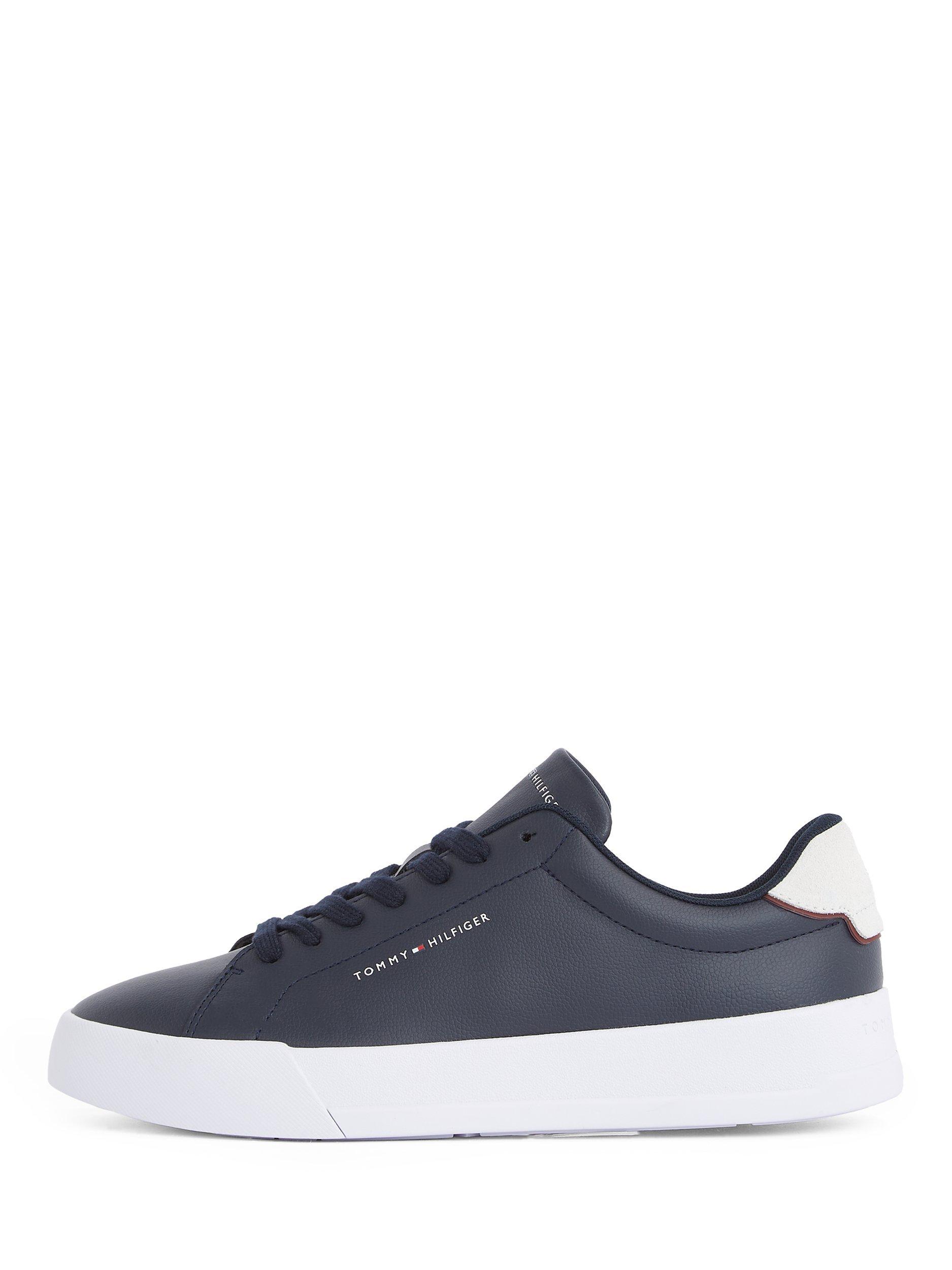 Product image 6 of 6, which shows Tommy Hilfiger Logo Court Trainers, Desert Sky, EU40