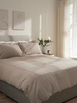 Truly Linen Ladder Detail Bedding, Mushroom