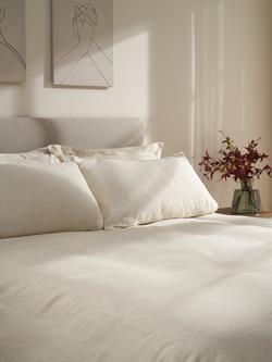 Truly Linen-Cotton Stripe Bedding, Mushroom Stripe, Mushroom Stripe