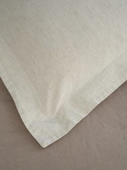 Truly Linen-Cotton Stripe Bedding, Mushroom Stripe - view 2, Mushroom Stripe