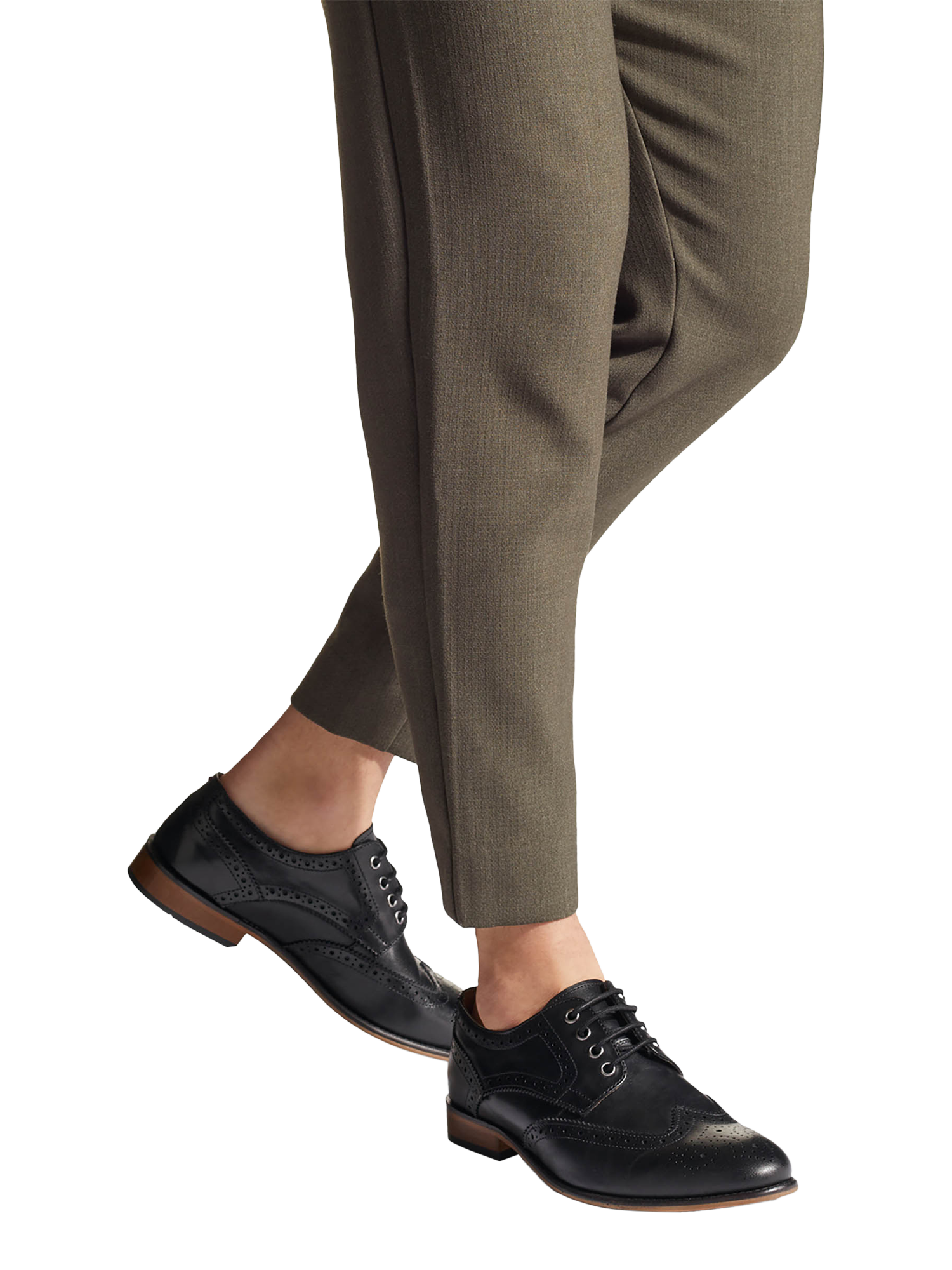 Product image 2 of 5, which shows KG Kurt Geiger Connor Leather Lace Up Brogues, Black, 7