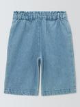 John Lewis Baby Bow Denim Trousers, Blue
