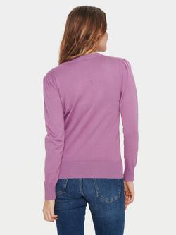 Saint Tropez Mila Round Neck Jumper - view 2, Mulberry