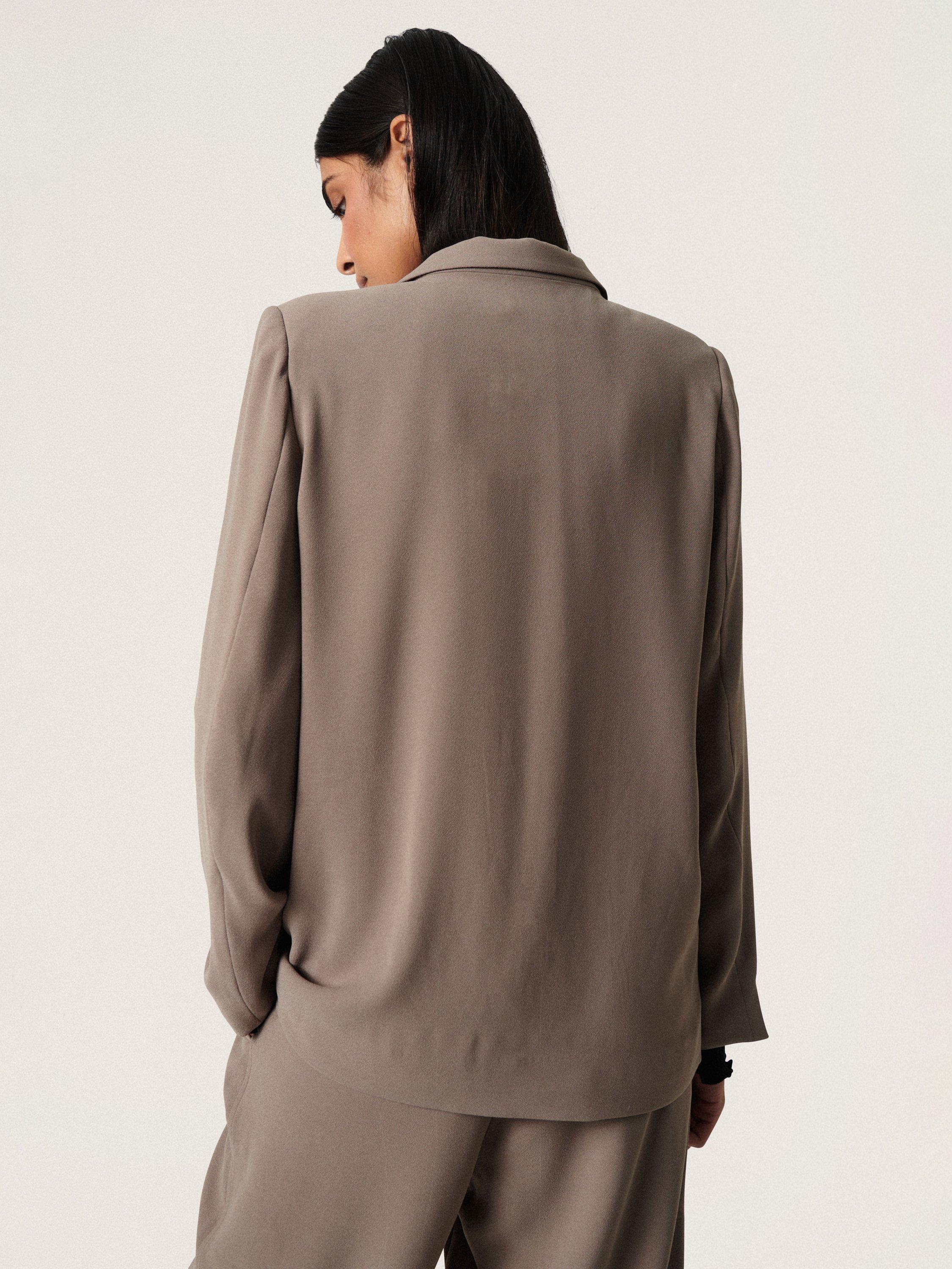 Product image 2 of 3, which shows Soaked In Luxury Shirley Long Sleeve Blazer, Brindle, XS