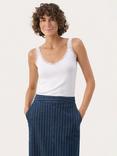 Part Two JelonaPW Slim Fit Lace Trim V-Neck Vest Top
