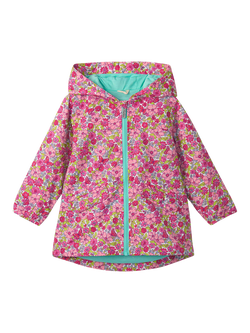 Hatley Kids' Groovy Flowers Microfibre Field Jacket, Pink - view 2, Pink