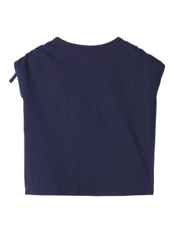 Hatley Kids'  Pop Corn Cinched Shoulder Top, Patriot Blue - view 2, Patriot Blue