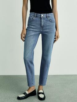 Mango New Mom Jeans, Open Blue