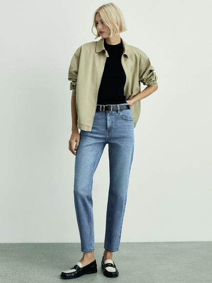 Mango New Mom Jeans - view 2, Open Blue