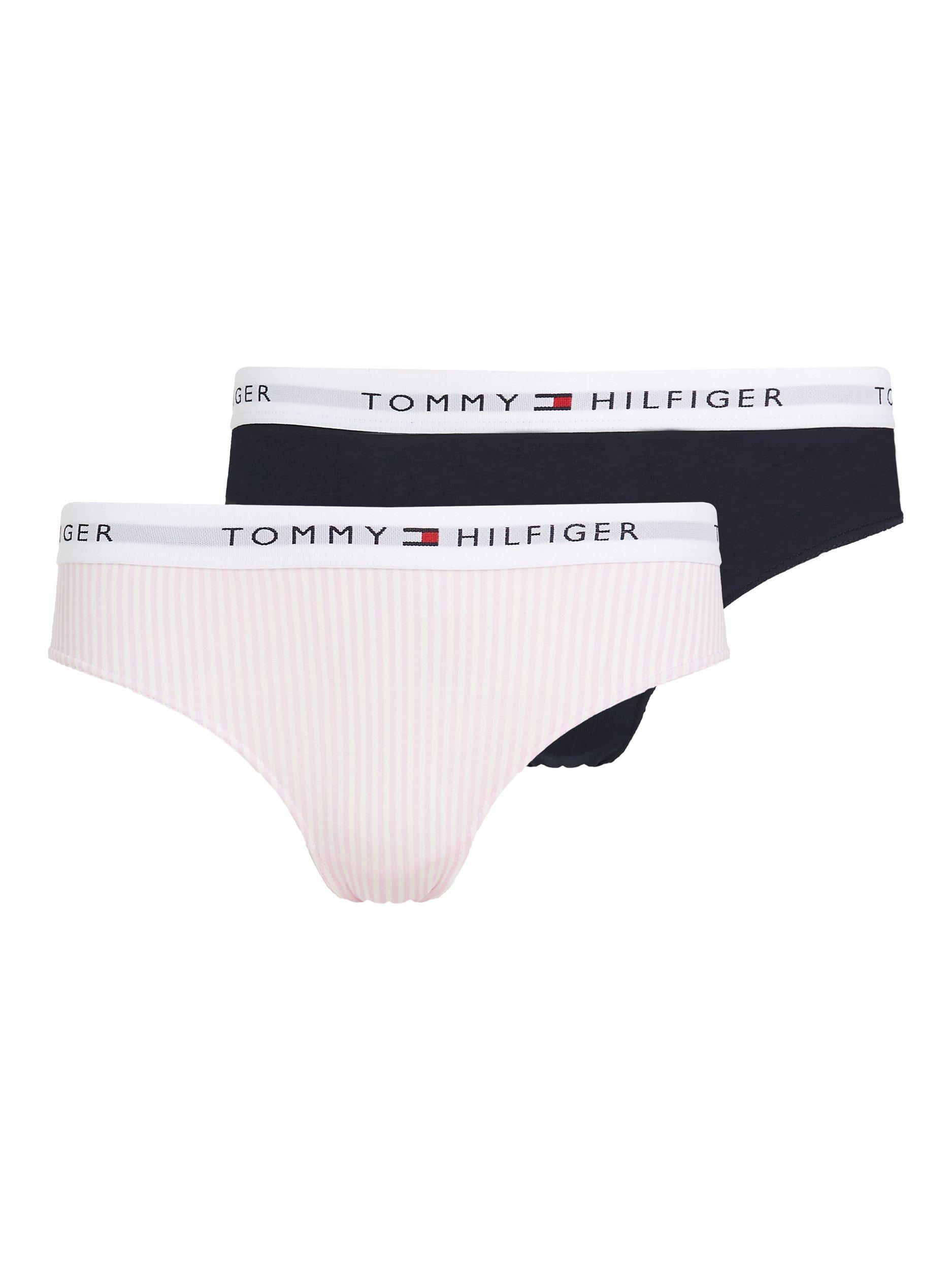 Product image 1 of 3, which shows Tommy Hilfiger Kids' Briefs, Pack of 2, Pink Ithaca/Desert Sky, 4-5 years