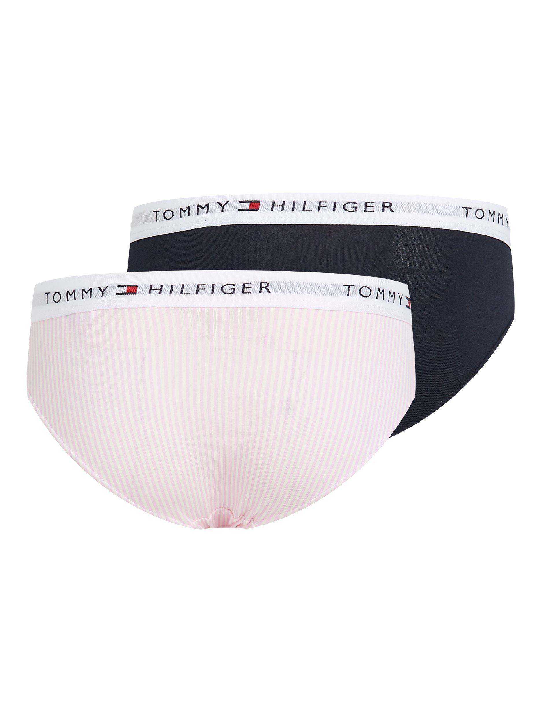 Product image 3 of 3, which shows Tommy Hilfiger Kids' Briefs, Pack of 2, Pink Ithaca/Desert Sky, 4-5 years