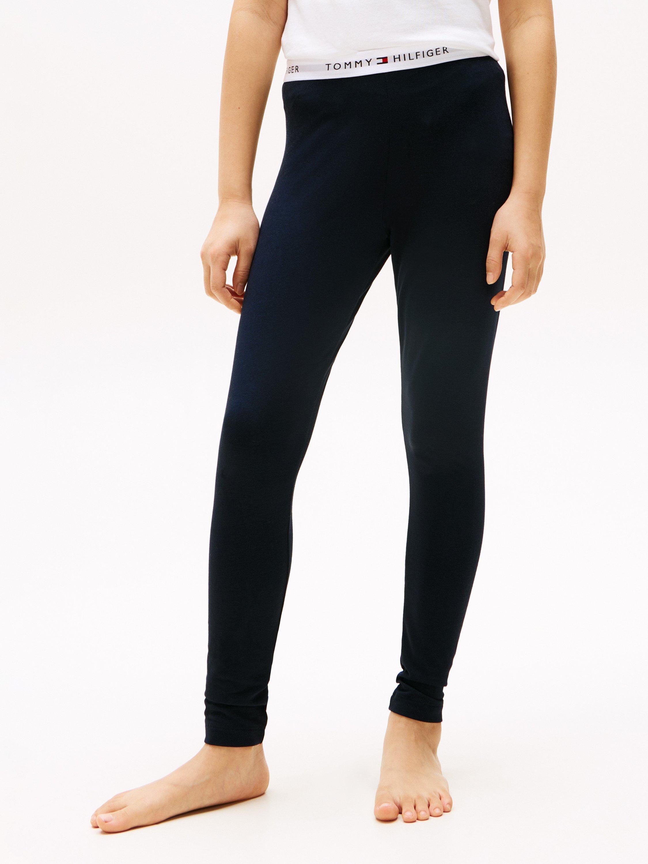 Product image 4 of 4, which shows Tommy Hilfiger Kids' Lounge Leggings, Pack of 2, Multi, 8-10 years