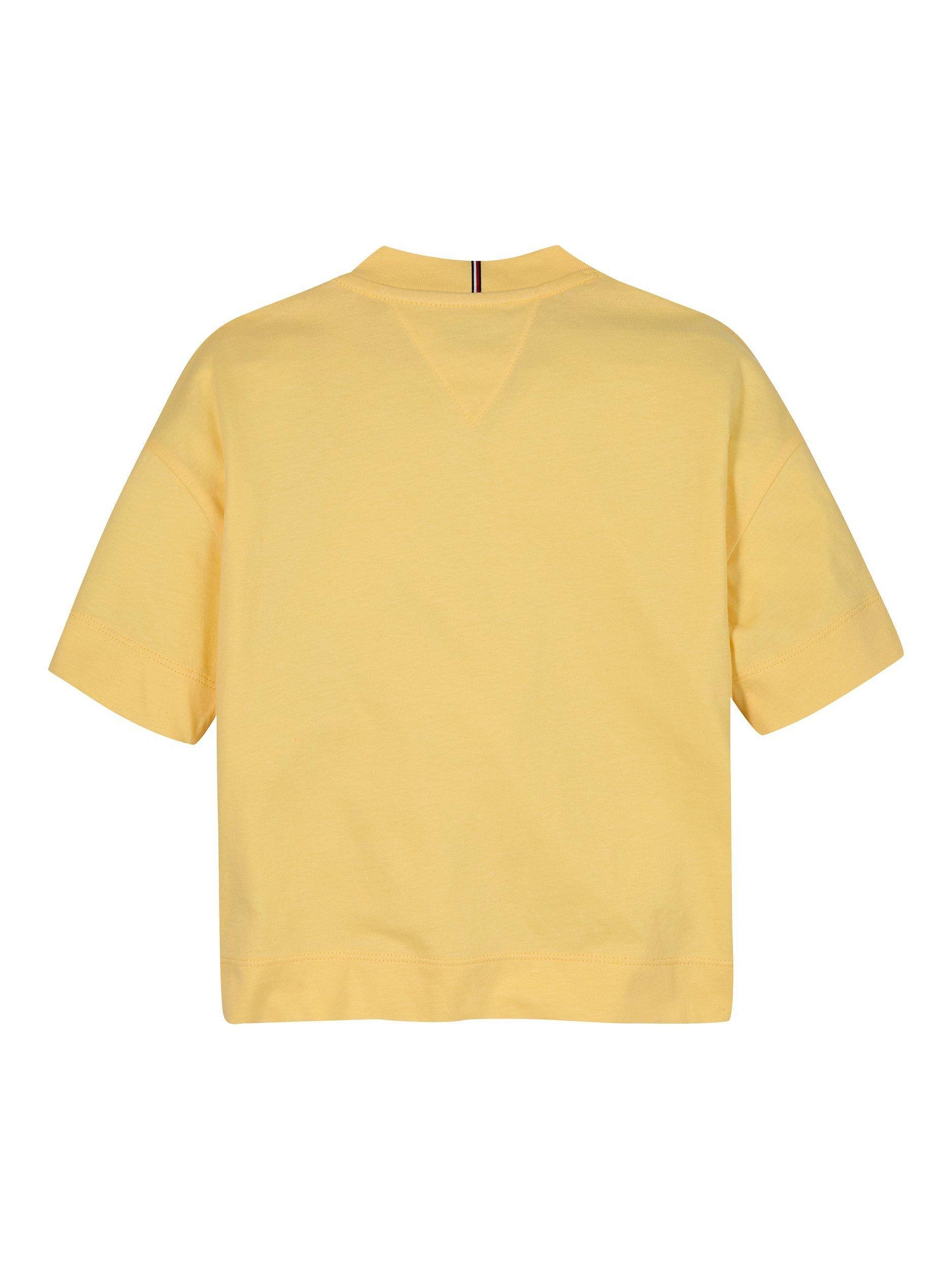 Product image 6 of 6, which shows Tommy Hilfiger Kids' Varsity Arch Cotton T-Shirt, Yellow, 5 years