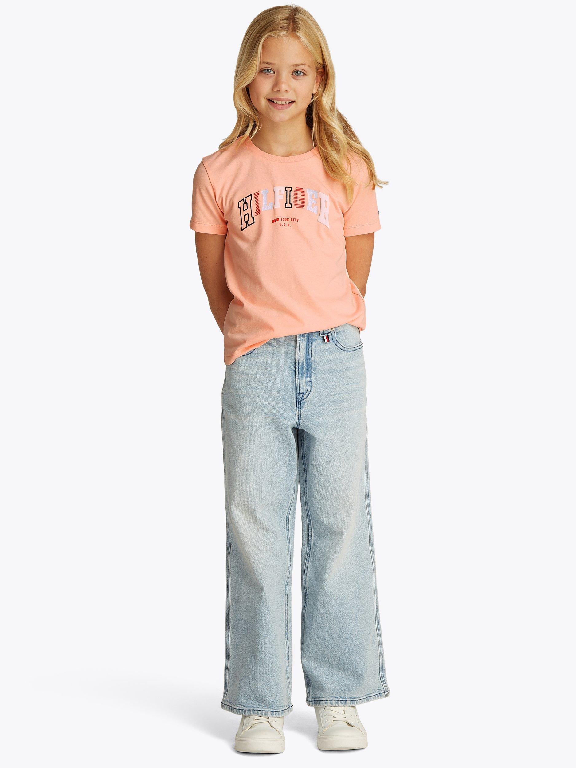 Product image 1 of 6, which shows Tommy Hilfiger Kids' Varsity T-Shirt, Coral, 5 years