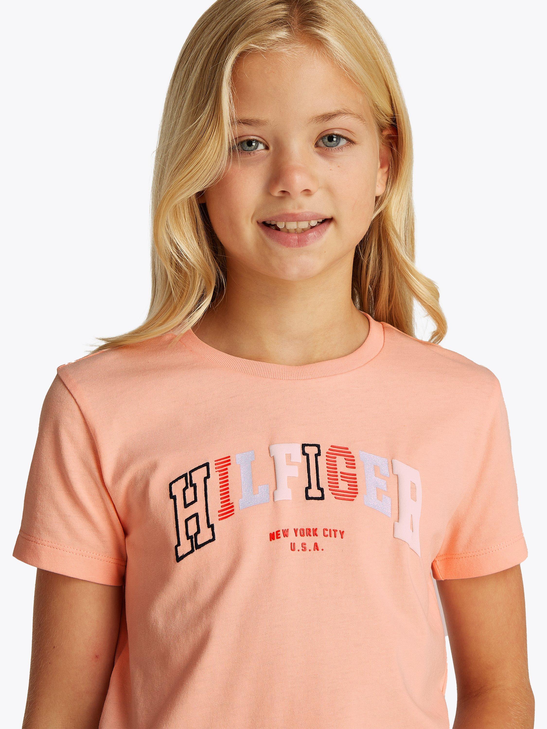 Product image 3 of 6, which shows Tommy Hilfiger Kids' Varsity T-Shirt, Coral, 5 years