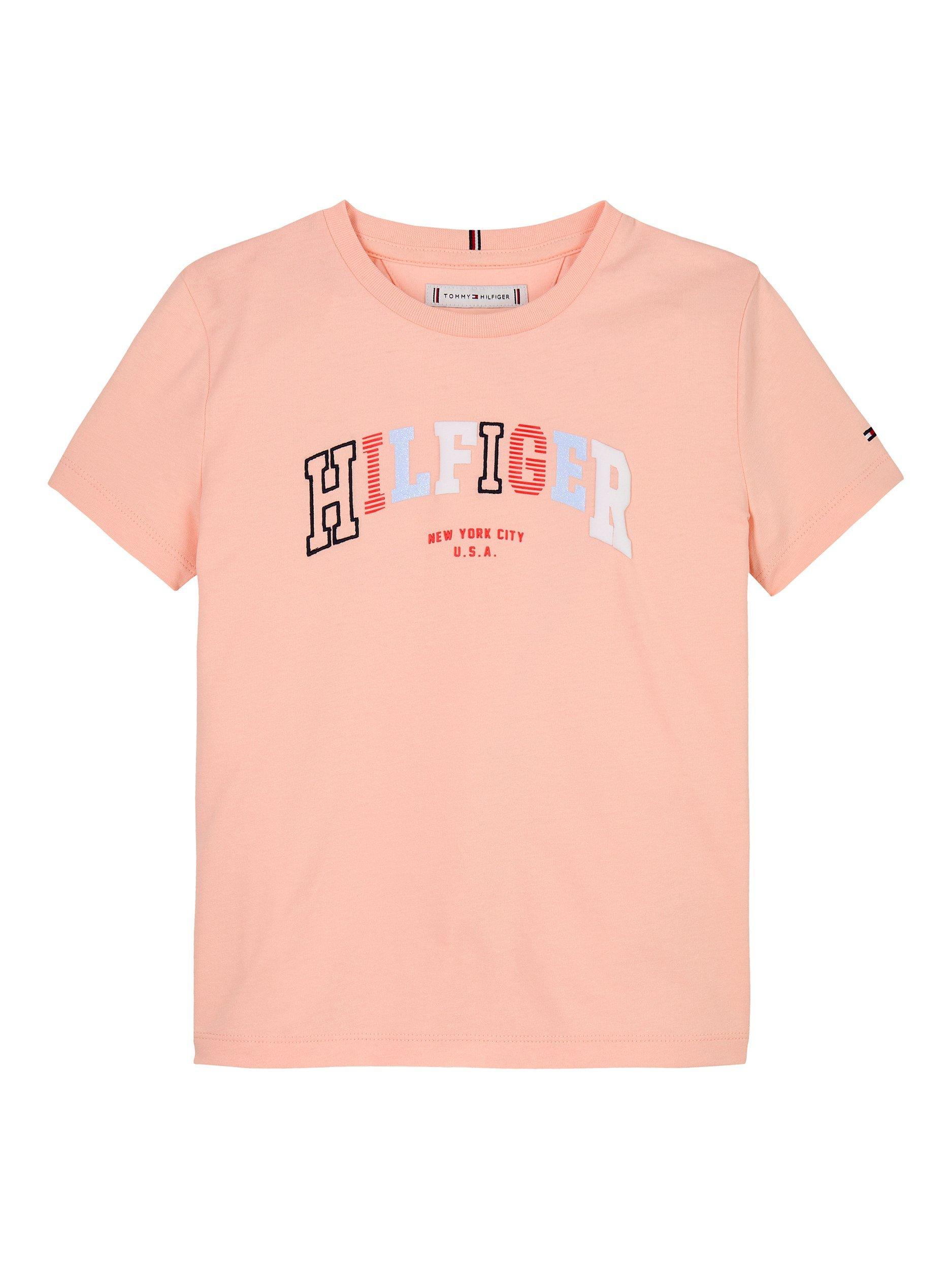 Product image 4 of 6, which shows Tommy Hilfiger Kids' Varsity T-Shirt, Coral, 5 years
