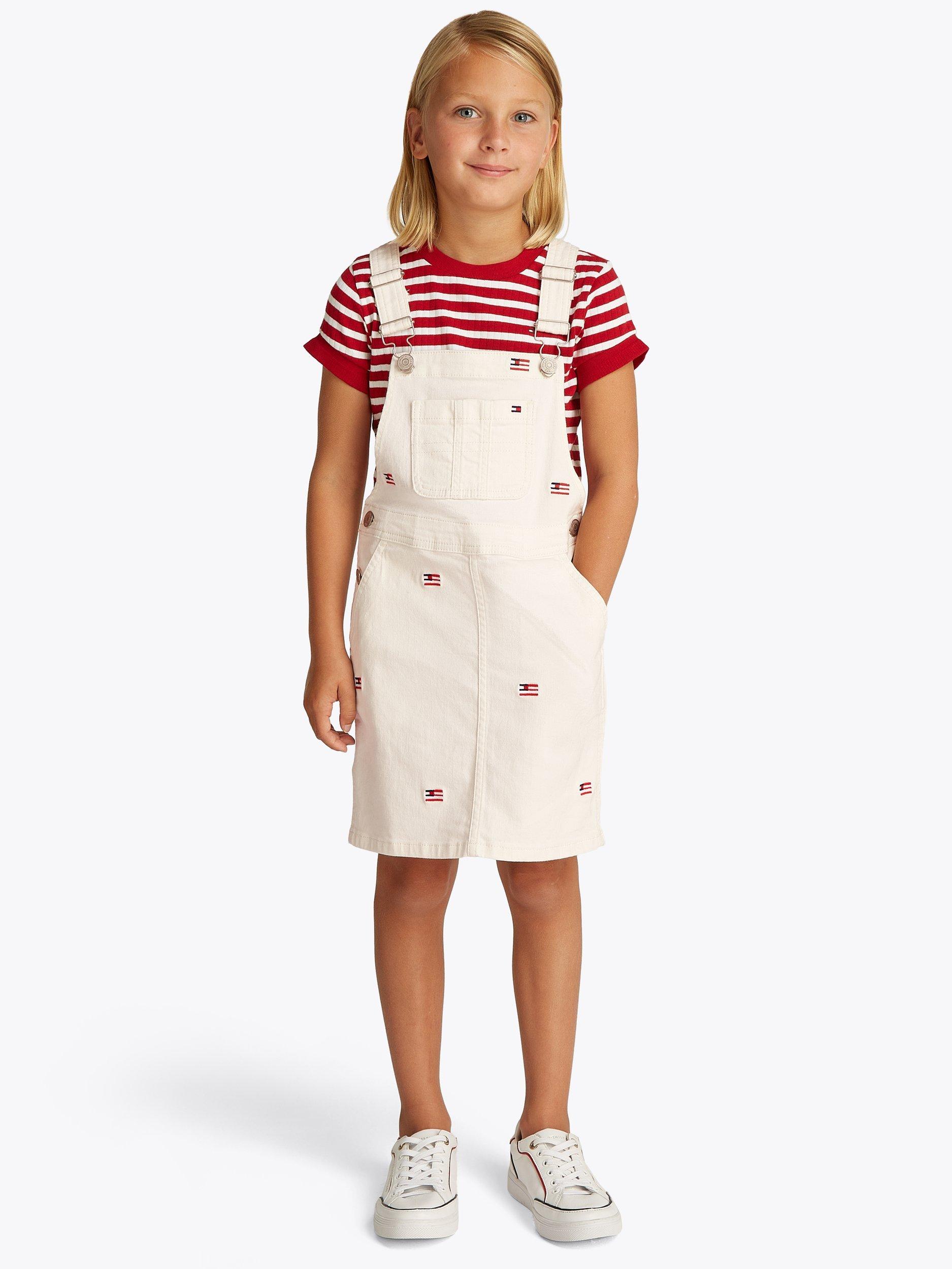 Product image 1 of 7, which shows Tommy Hilfiger Kids' Dungaree Dress, Critter, 8 years