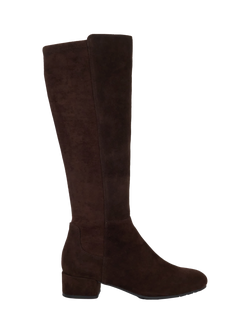 Dune London Tayla Suede Knee High Boots, Brown