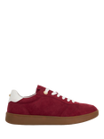 Dune London Electrolite Suede Trainers, Burgundy