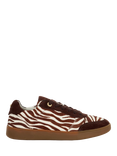 Dune London Electrolite Suede Zebra Trainers, Brown/Multi