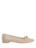 Dune London Glows Leather Ballerina Pumps, Taupe