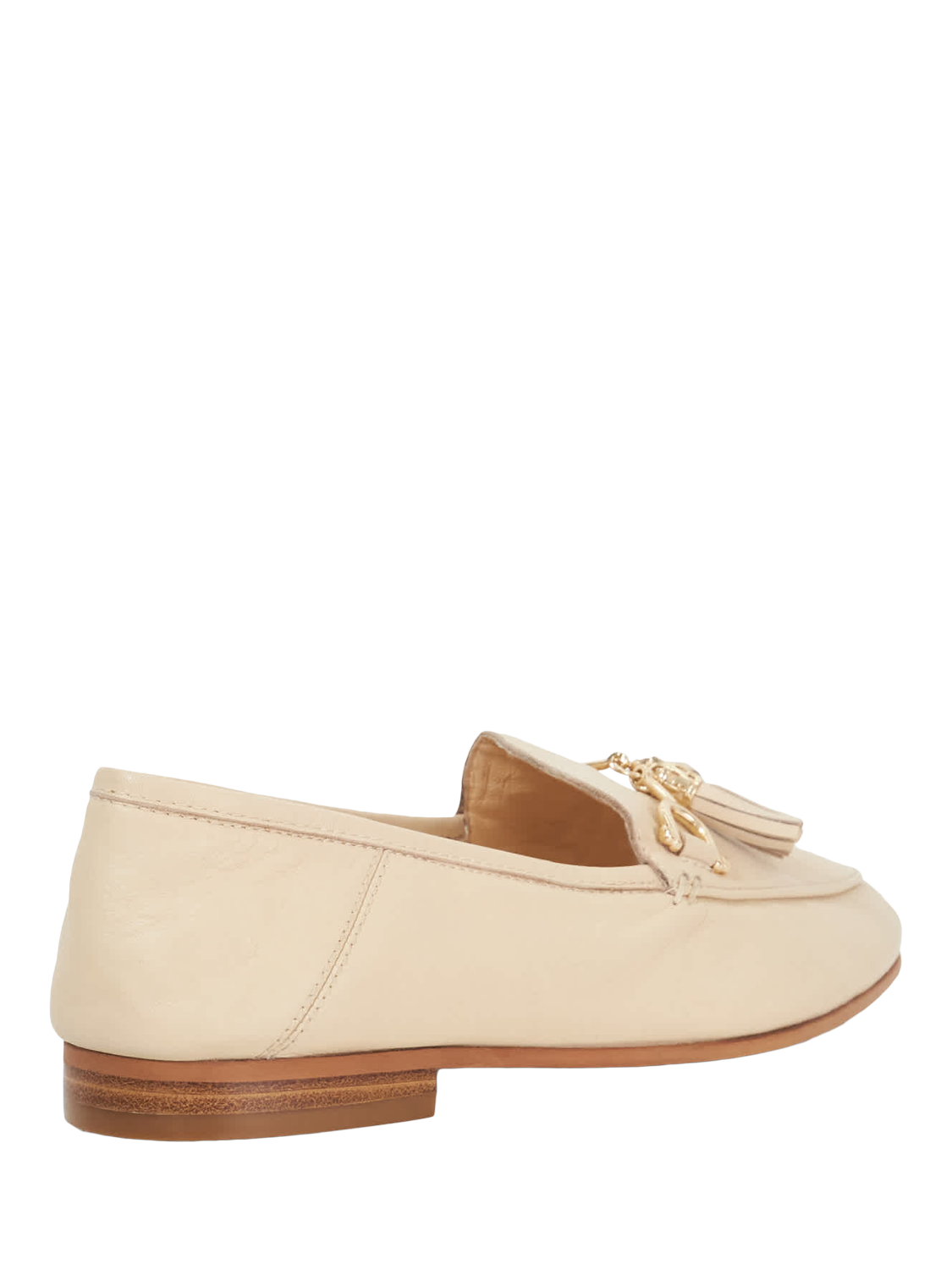 Product image 4 of 5, which shows Dune London Greysons Leather Tassle Loafers, Ecru, EU36