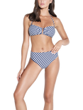 Panos Emporio Wave Circe Bikini Top, Navy/White