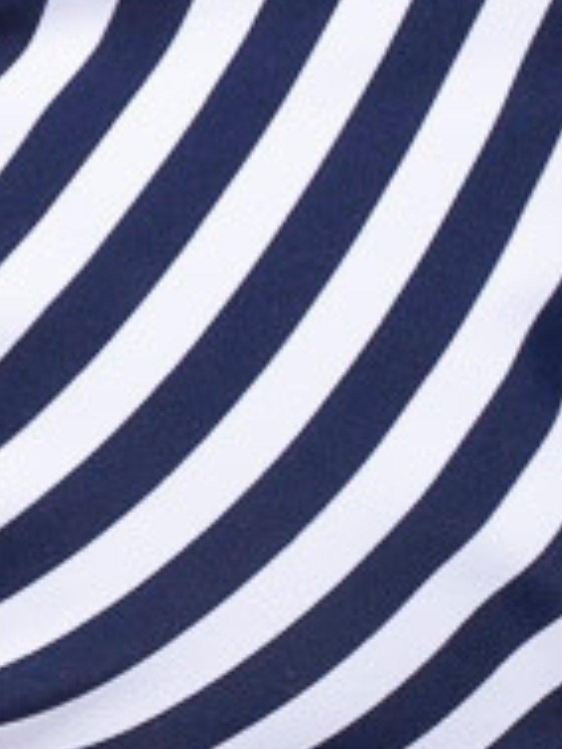 Product image 5 of 5, which shows Panos Emporio Wave Circe Bikini Top, Navy/White, 8