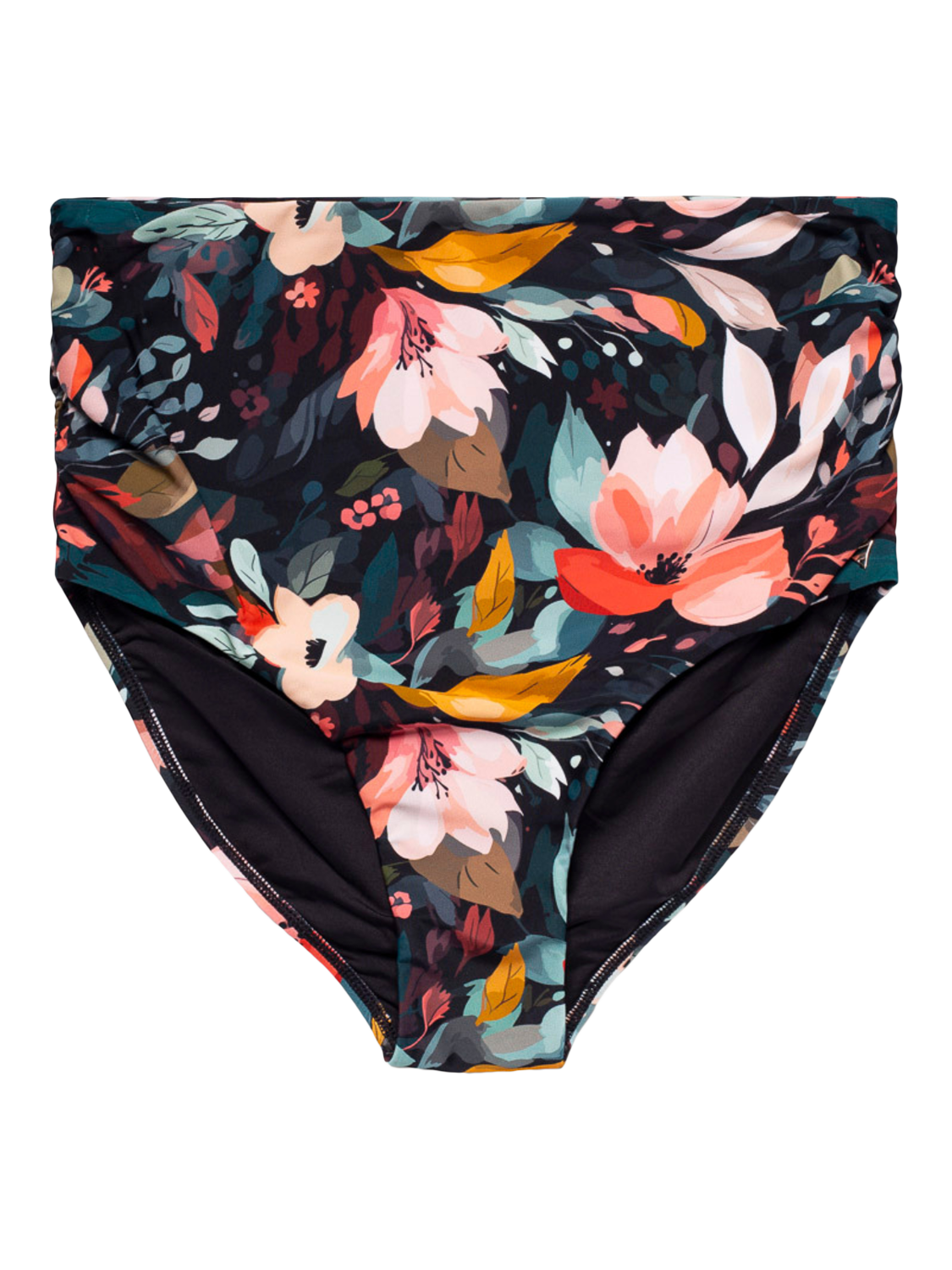 Product image 4 of 5, which shows Panos Emporio Magnolia Chara Bikini Bottoms, Black/Multi, 8