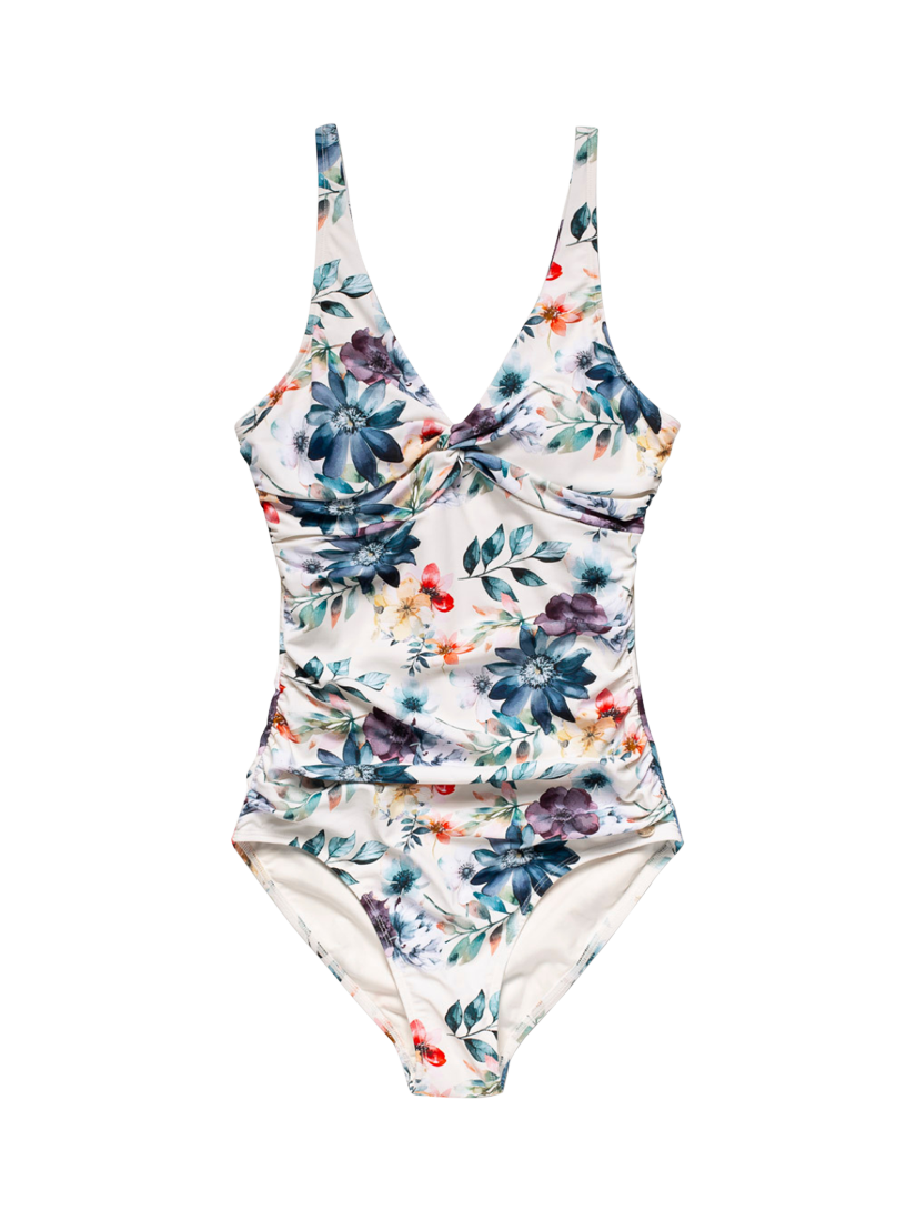 Product image 6 of 8, which shows Panos Emporio Fleur Simi Swimsuit, White/Multi, 8