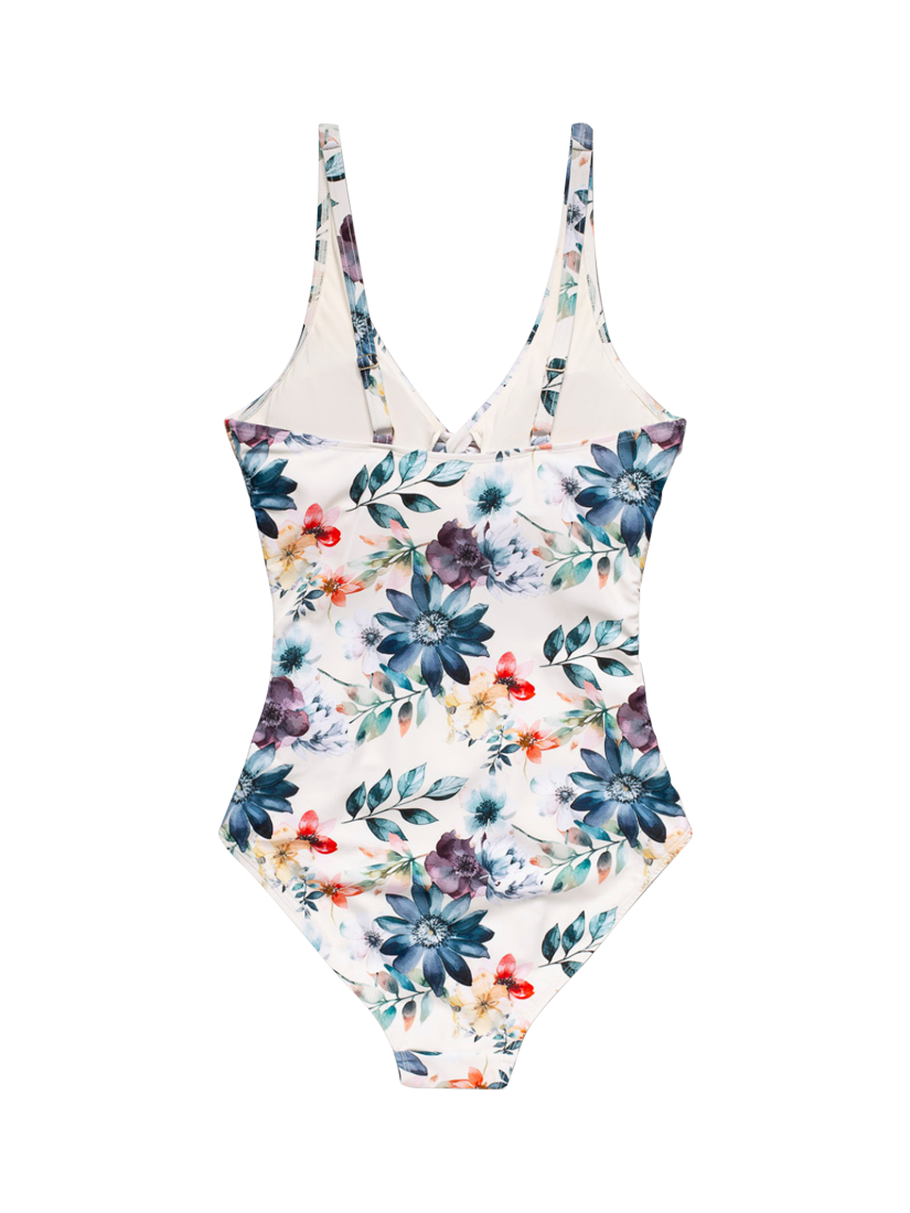 Product image 7 of 8, which shows Panos Emporio Fleur Simi Swimsuit, White/Multi, 8