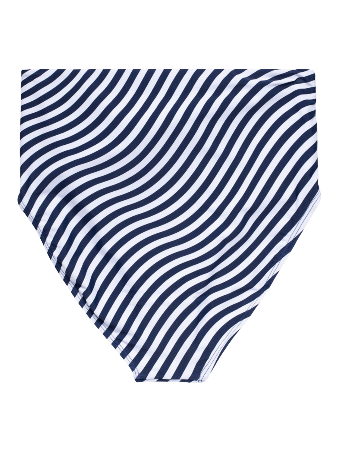 Product image 4 of 5, which shows Panos Emporio Chara Wave Stripe Bikini Bottoms, Navy/White, 8