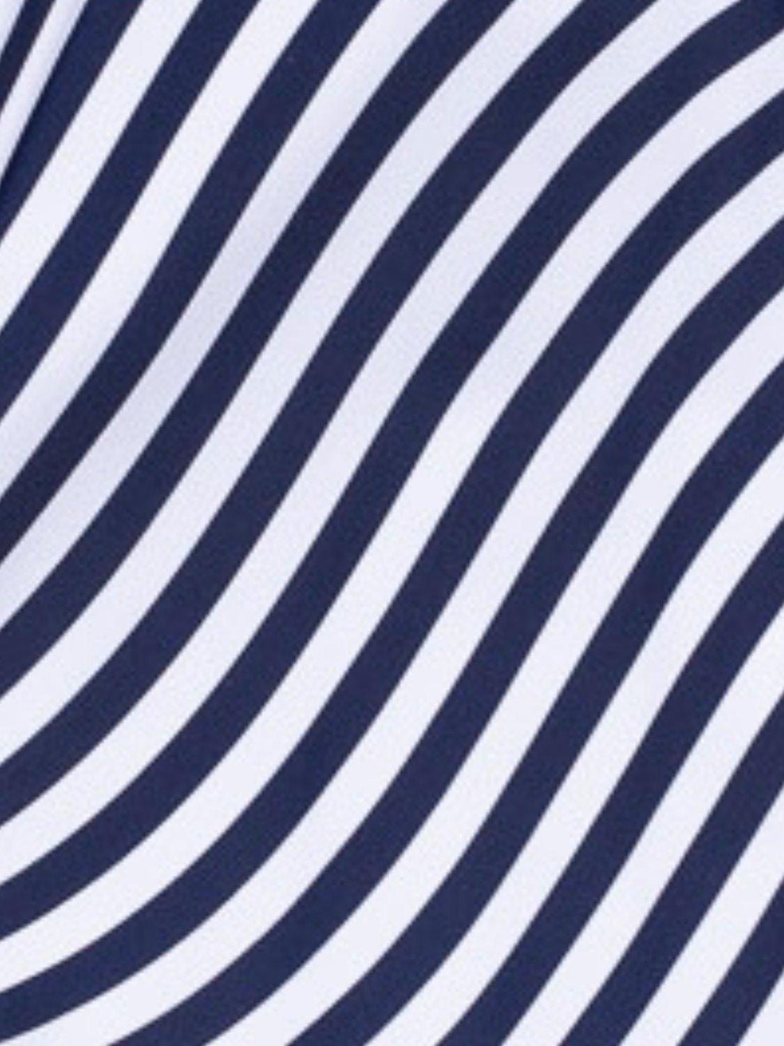 Product image 5 of 5, which shows Panos Emporio Wave Potenza Underwired Swimsuit, Navy/White, 8