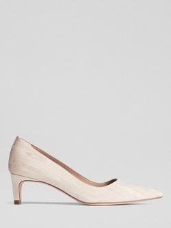 L.K.Bennett Ava Moiré Kitten Heel Court Shoes, Trench, Trench