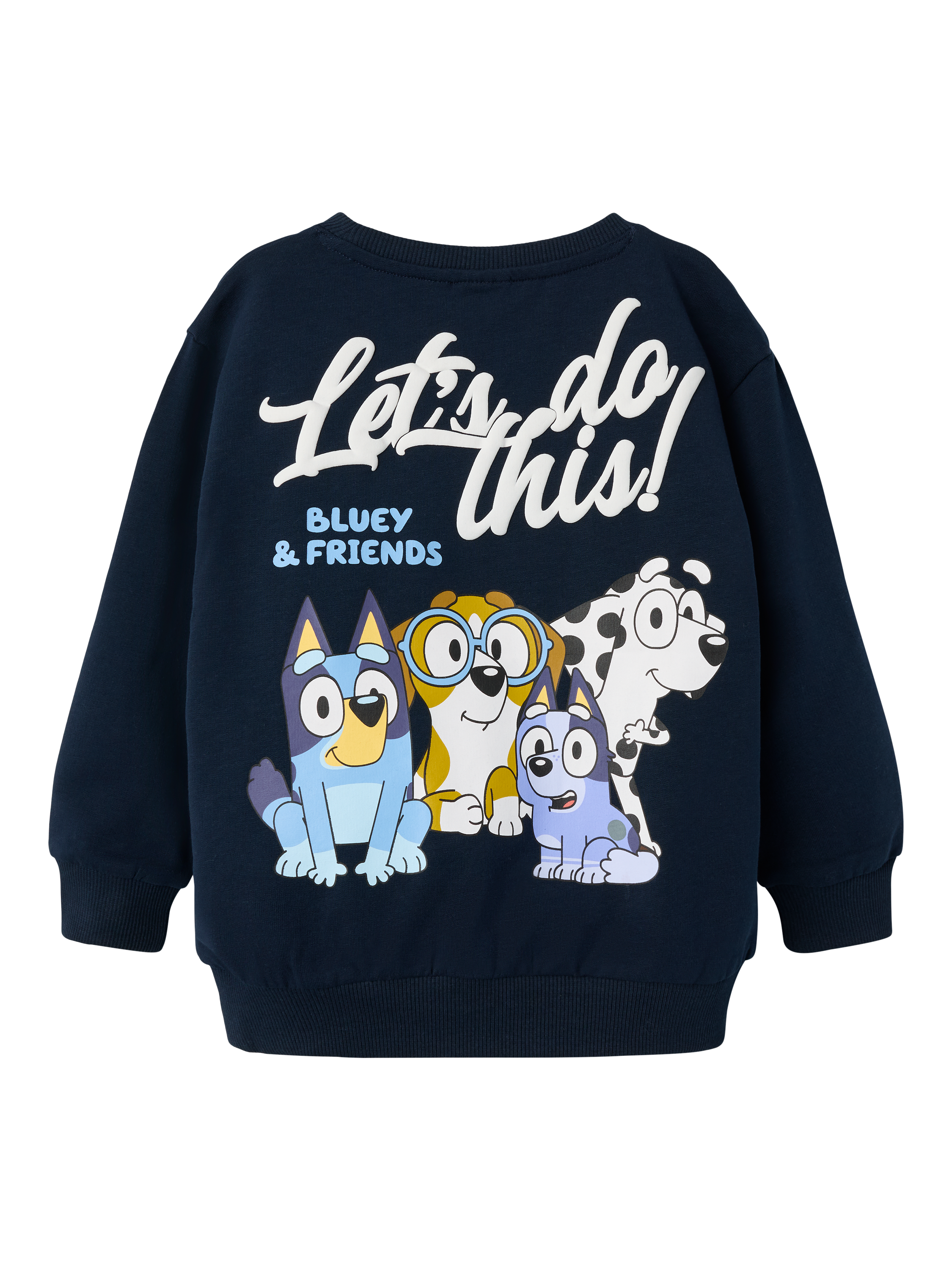 Product image 2 of 3, which shows NAME IT Kids' Bluey Sweatshirt, Dark Sapphire, 18-24 months