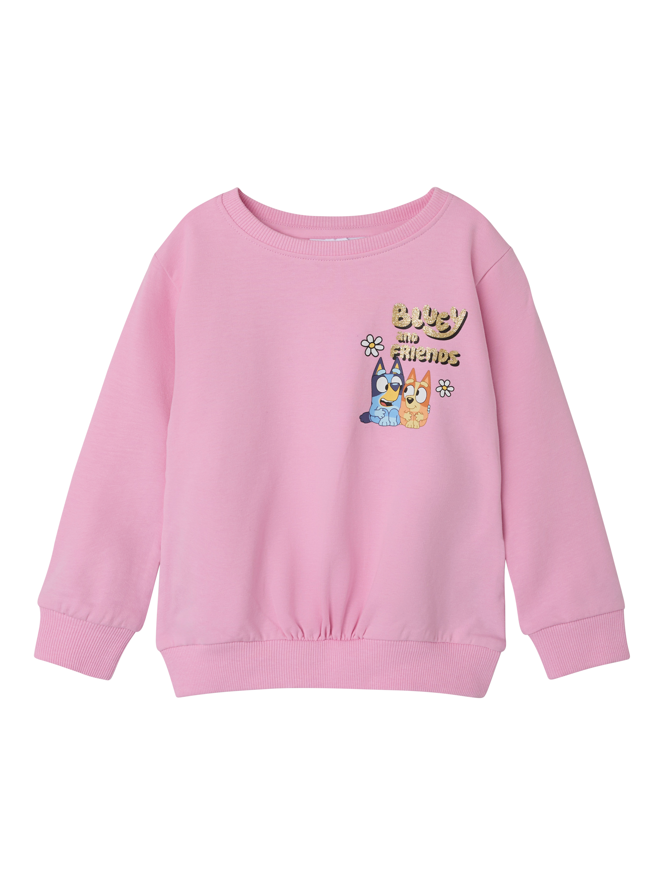 Product image 1 of 3, which shows NAME IT Kids' Bluey Sweatshirt, Pink Frosting, 4 years