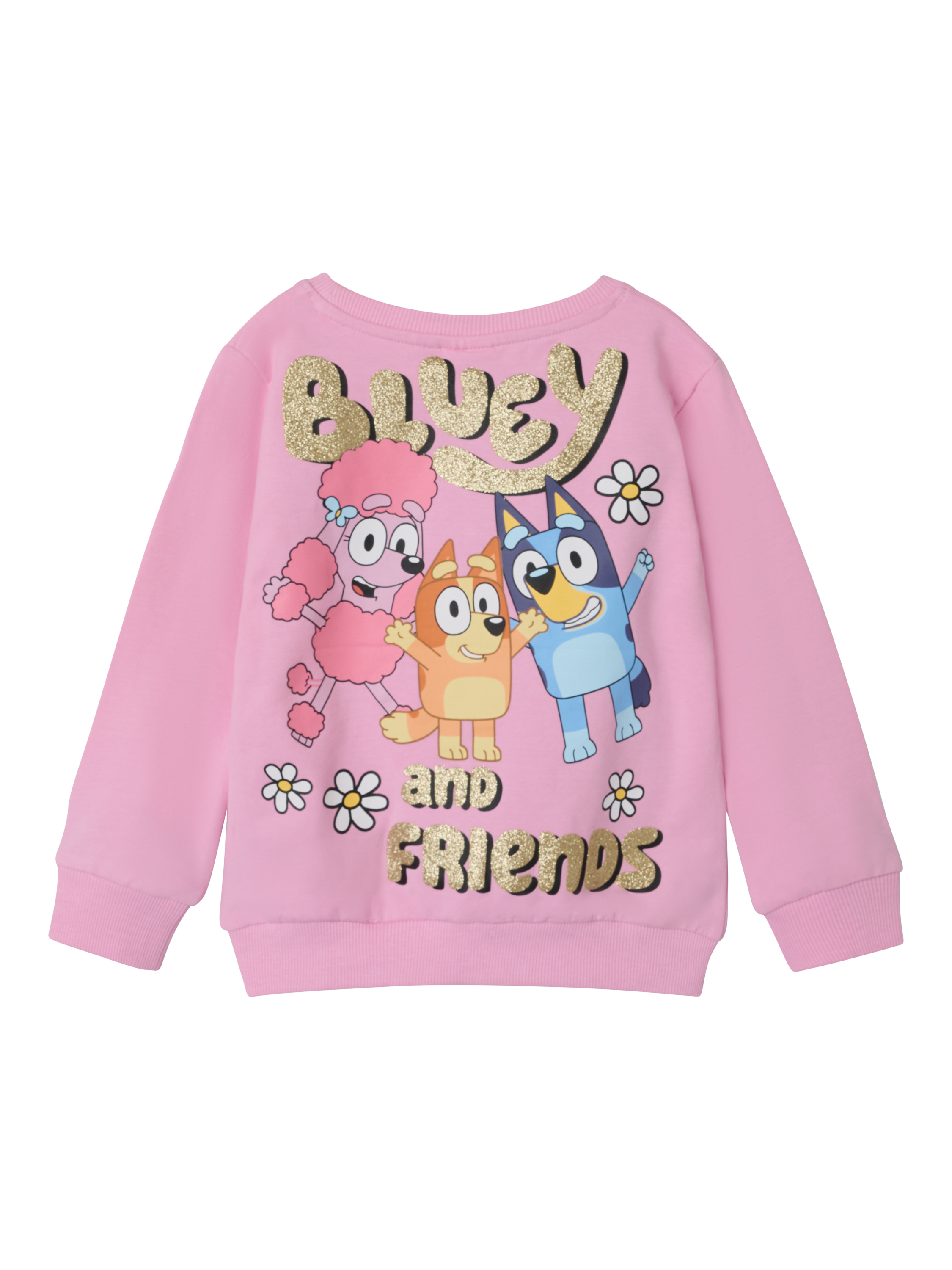 Product image 2 of 3, which shows NAME IT Kids' Bluey Sweatshirt, Pink Frosting, 4 years