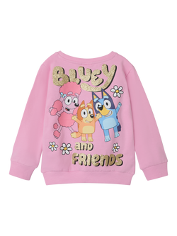 NAME IT Kids' Bluey Sweatshirt, Pink Frosting - view 2, Pink Frosting