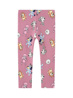 NAME IT Kids' Bluey Leggings, Mauve Orchid - view 2, Mauve Orchid