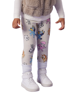 NAME IT Kids' Bluey Leggings, Peyote Melange, Peyote Melange