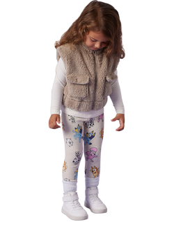 NAME IT Kids' Bluey Leggings, Peyote Melange - view 2, Peyote Melange