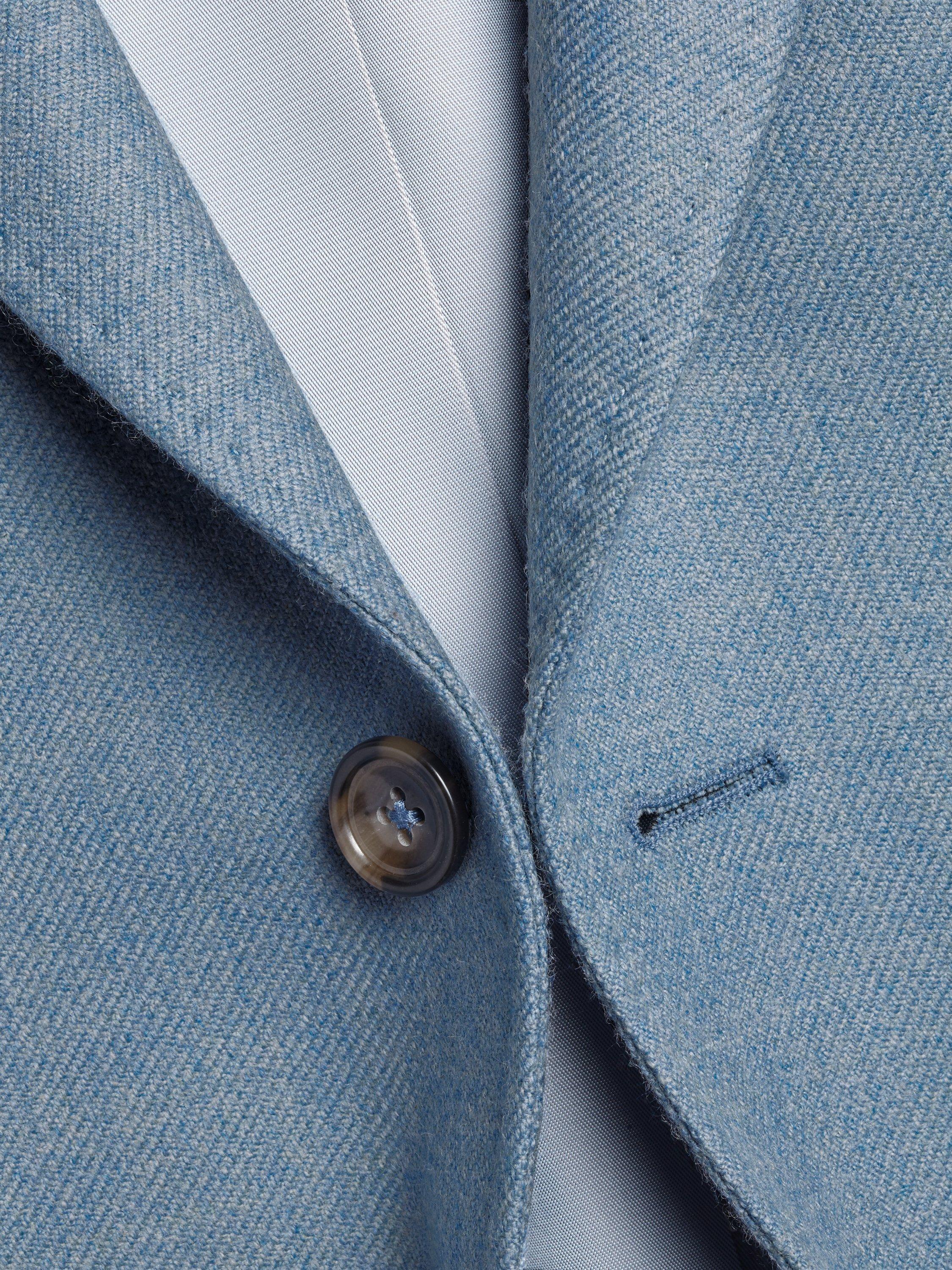 Product image 4 of 5, which shows Charles Tyrwhitt Slim Fit Twill Wool Blazer, Airforce Blue, 38R
