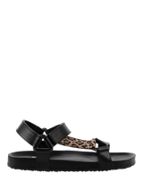 totes Women's Walking Sandals, Black/Leopard