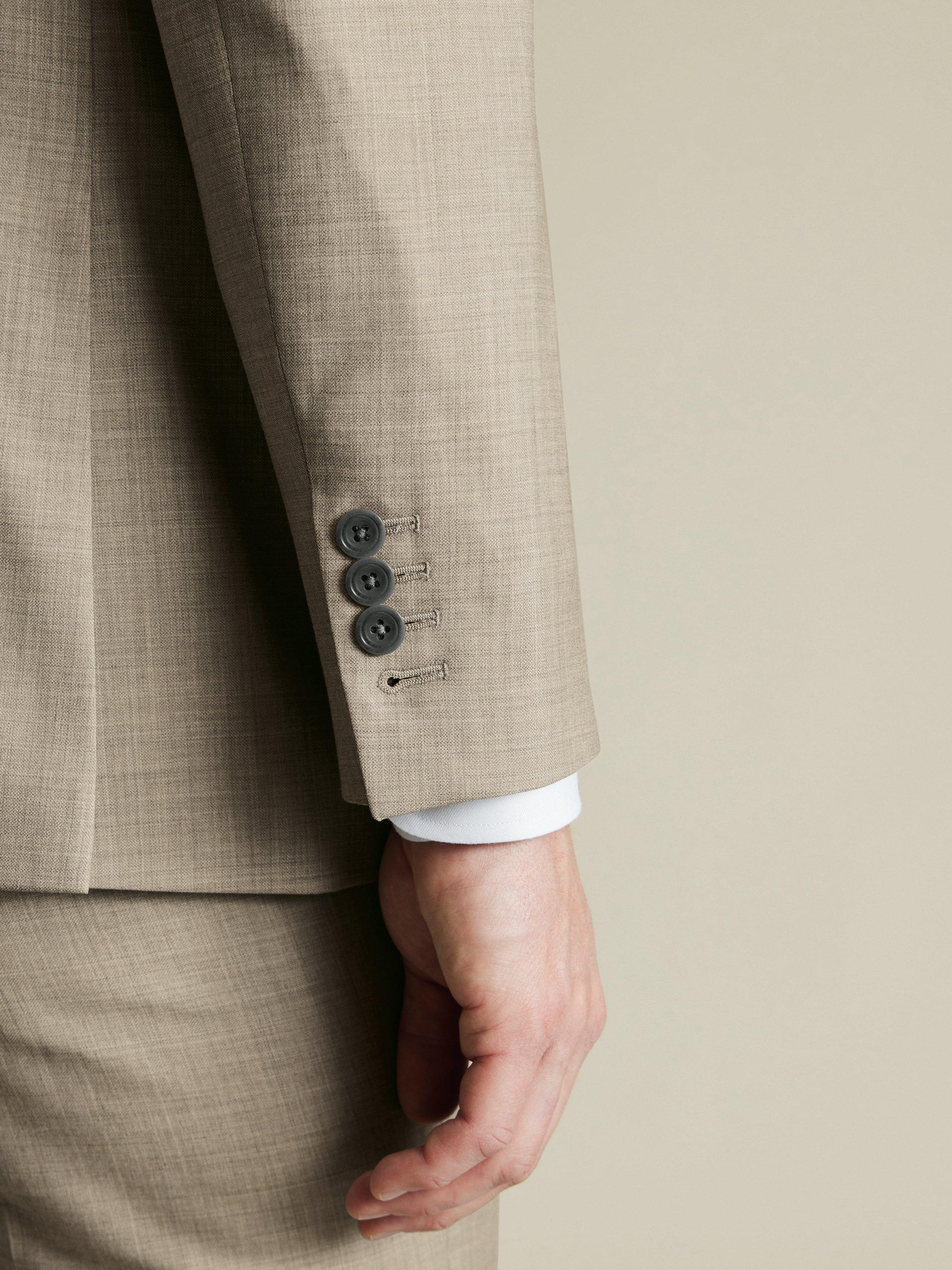 Product image 3 of 5, which shows Charles Tyrwhitt Slim Fit Wool Blazer, Limestone, 38R