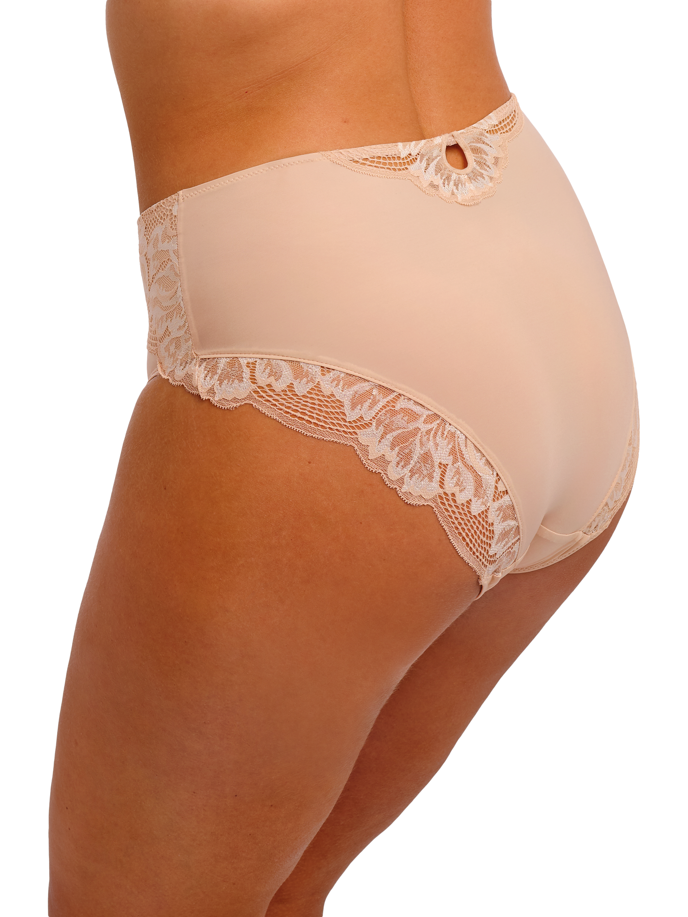 Product image 2 of 6, which shows Fantasie Emmaline Lace Knickers, Natural Beige, S
