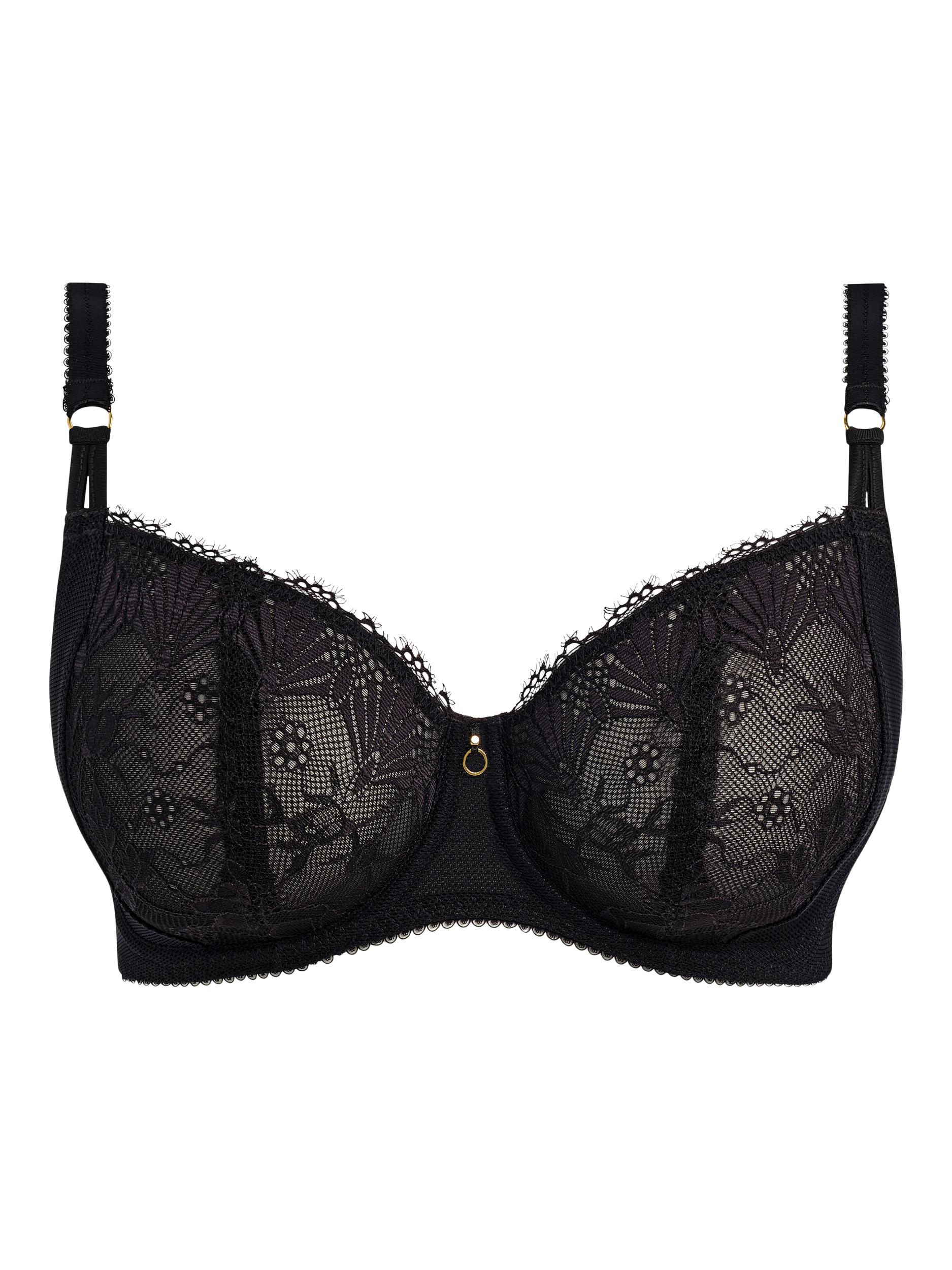 Product image 3 of 3, which shows Freya Fascinate Underwired Balconette Bra, Black, 30E