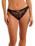 Freya Fascinate Floral Lace Knickers, Black