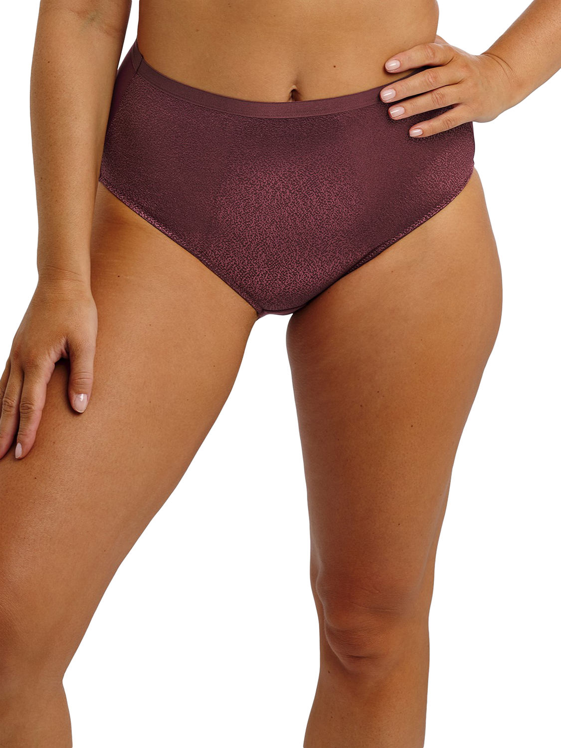 Product image 1 of 6, which shows Fantasie Demur High Waist Knickers, Fig, M