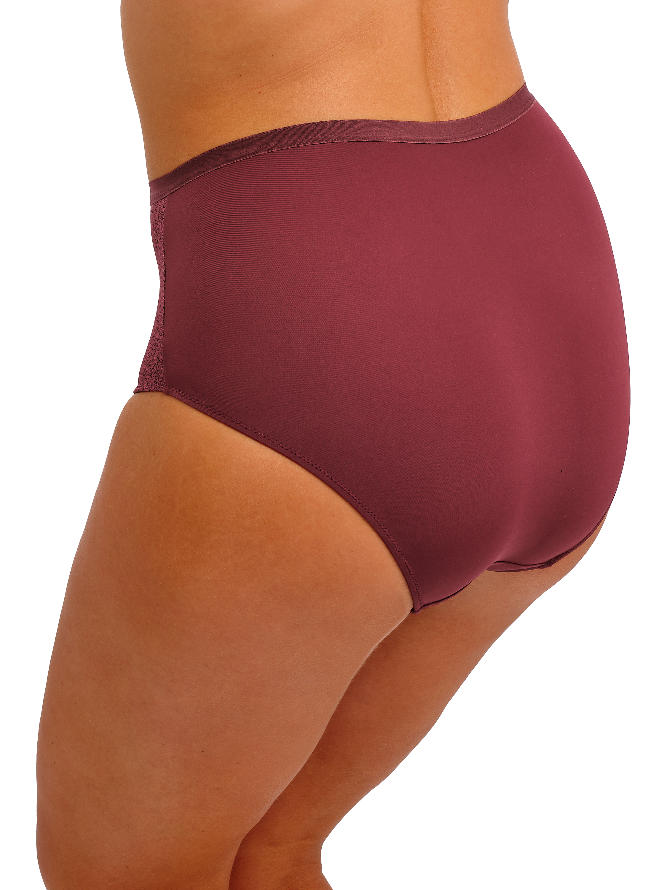 Product image 2 of 6, which shows Fantasie Demur High Waist Knickers, Fig, M